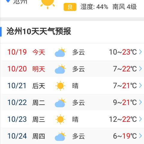 沧州天气预报15天查询结果（沧州天气预报15天查询30i）