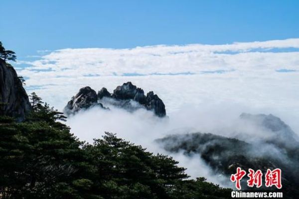 安徽黄山天气，云海与晴空的交响诗